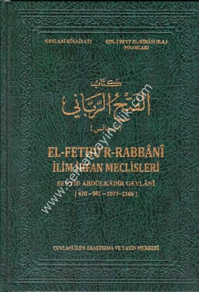 Fethur Rabbani İlim İrfan Meclisleri Tercümesi